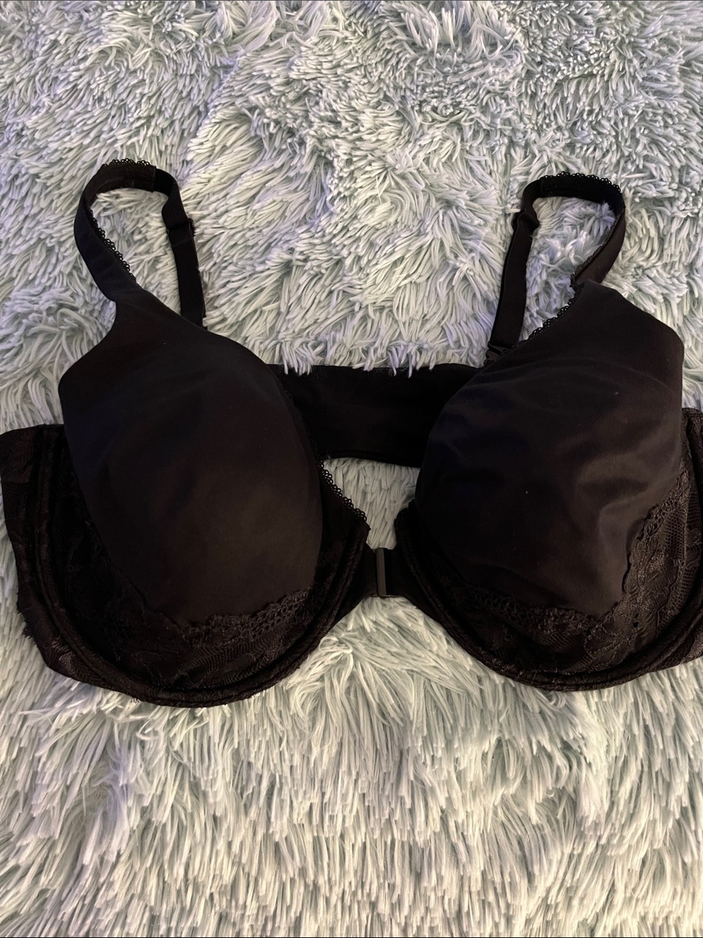 VICTORIAS SECRET BODY BY VICTORIA UNLINED FRONT CLOSURE,BLACK BRA SIZE 38D  NEW
